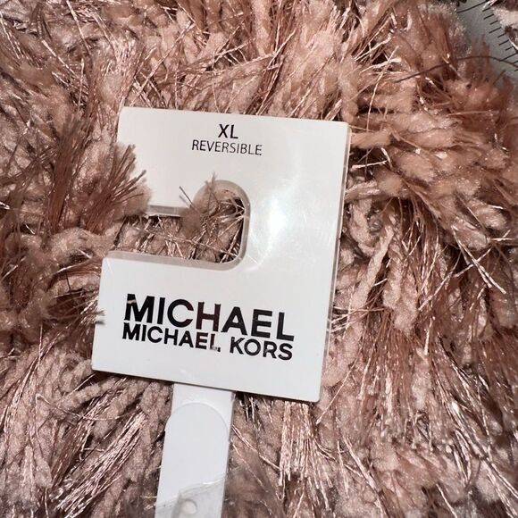 Michael Kors Logo Twist Pink MK/Brown Reversible Belt - Picture 3 of 16